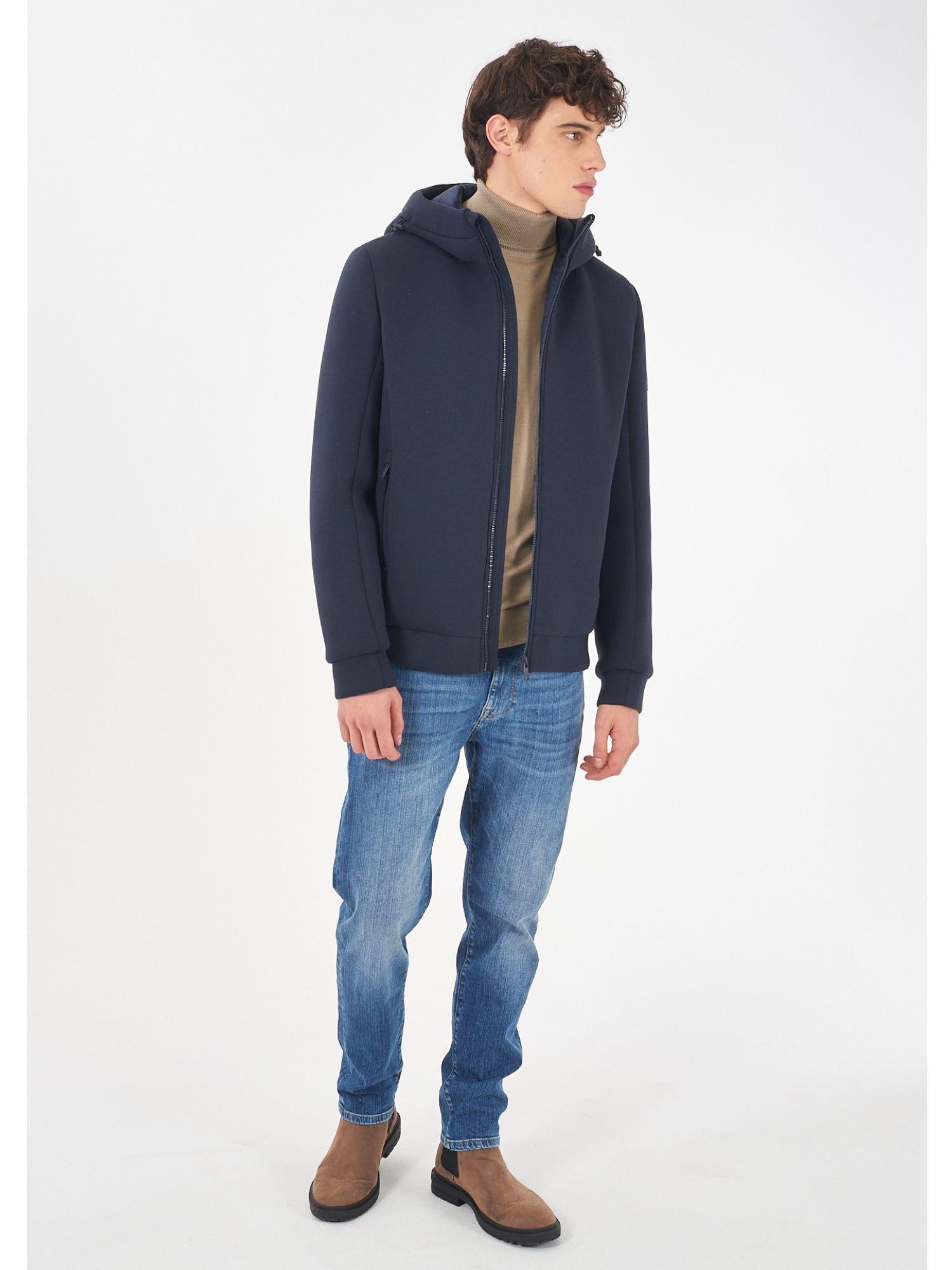 Yes Zee Giubbino con cappuccio Uomo Blu J818 QC00 0713 YES ZEE