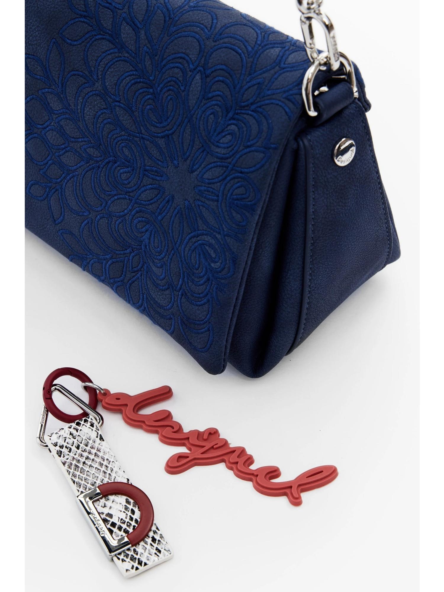 Desigual Borsa a tracolla piccola con rilievo mandala Donna Blu 25WAXPBF 5031 DESIGUAL