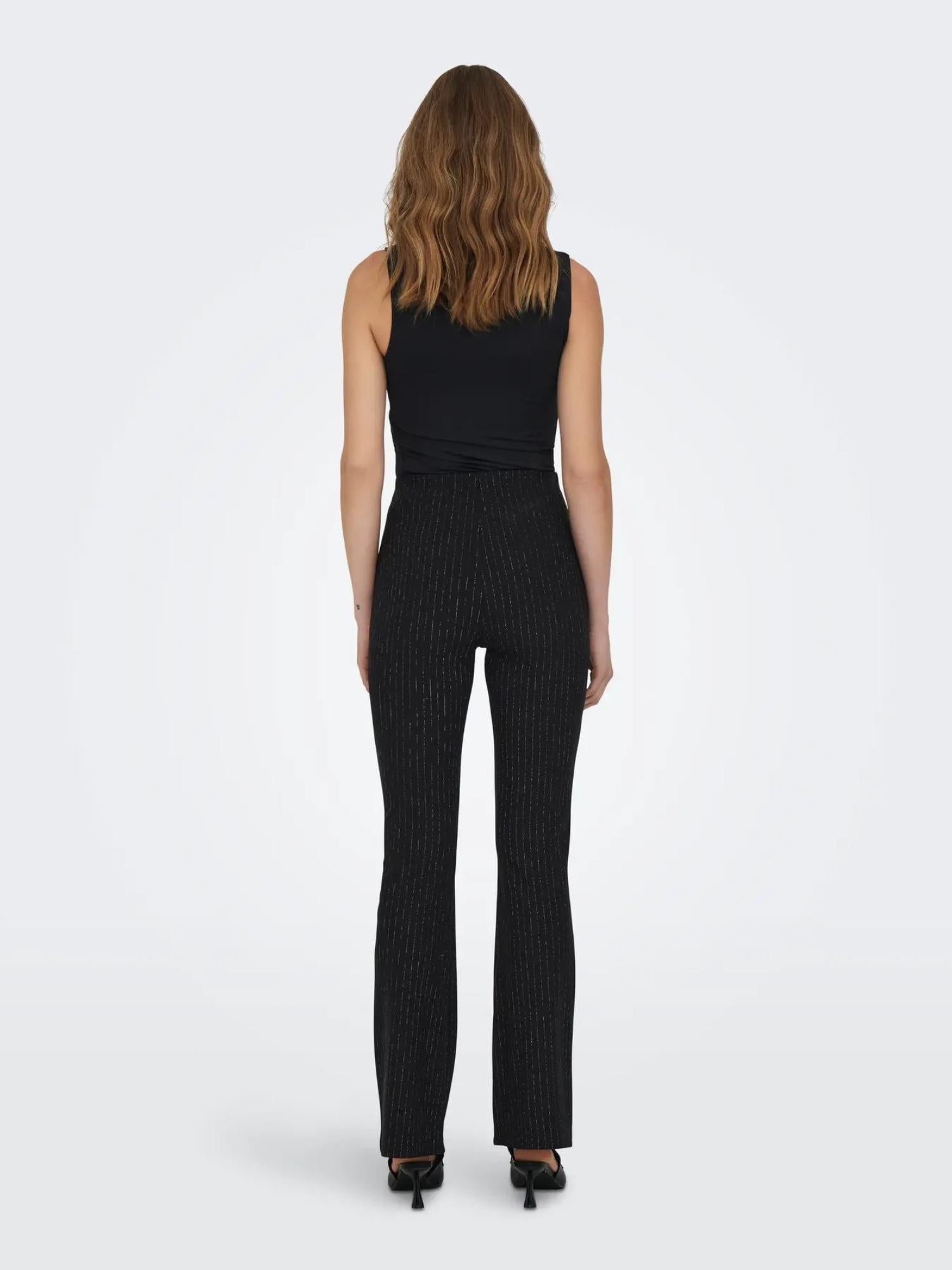 Only ONLLISA Pantalone Donna Nero Silver glitter 15308111 Black Silver glitter ONLY