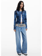 Desigual Maglione con bottoni brillante Donna Blu 25WWJF12 5016 DESIGUAL