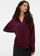 Vero Moda Camicia Donna Livia Bordeaux 10338188 Purple VERO MODA
