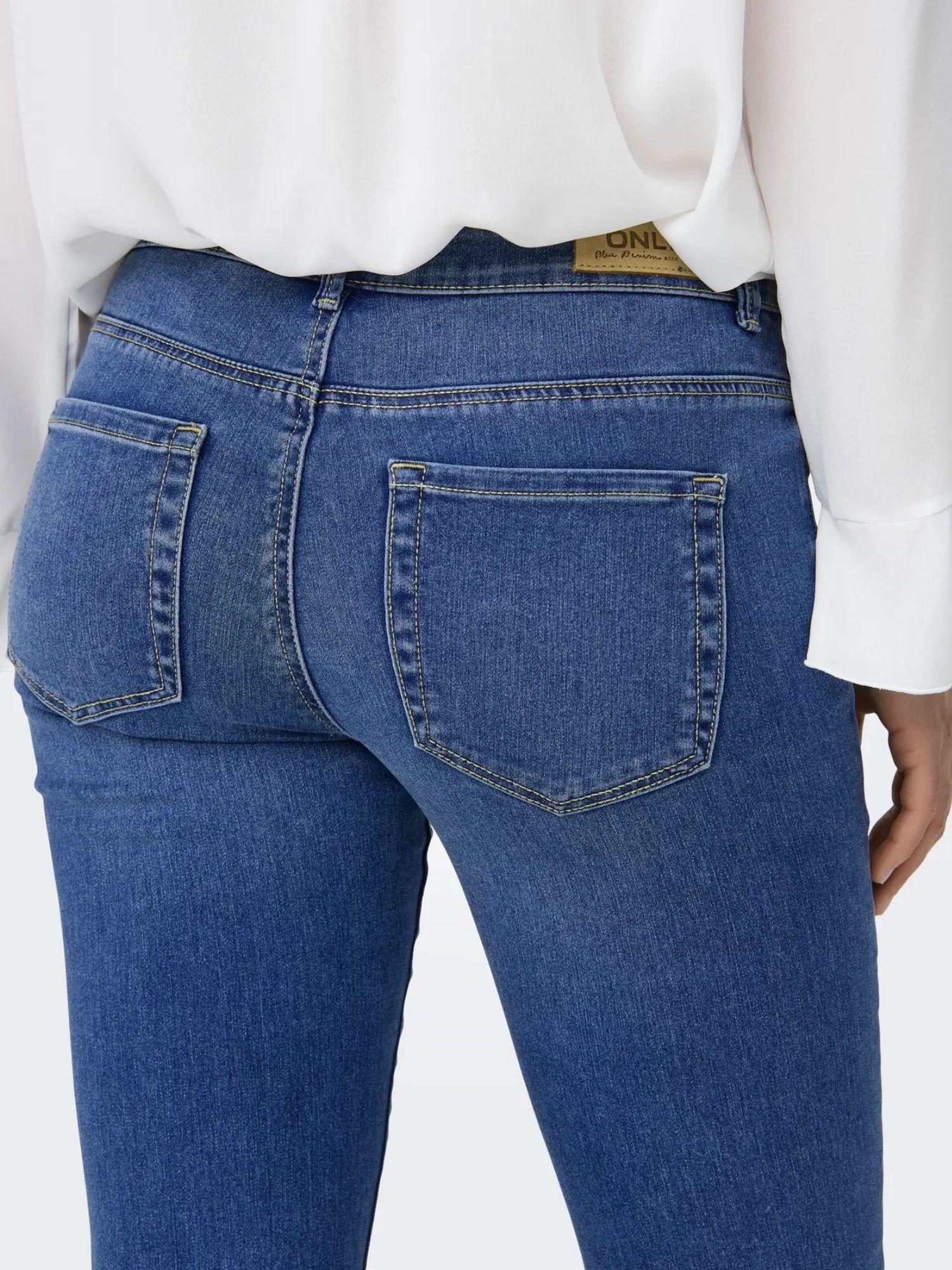 Only ONLREESE Jeans Flared Fit Donna Light Medium Blue Denim 15309845 Light Medium Blue Denim ONLY