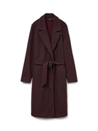 Vero Moda Cappotto Donna Fortuneaya Bordeaux 10278330 Winetasting MELANGE VERO MODA