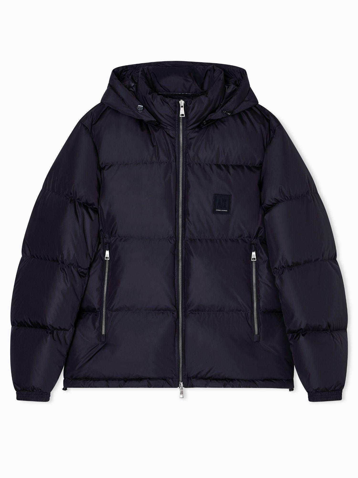 Armani Exchange Piumino Uomo con Cappuccio Nero XM000348 AF12286 UC001 ARMANI EXCHANGE