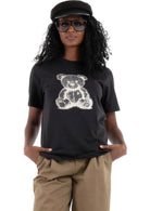 Jacqueline De Yong T-Shirt Donna Bibbi Nera 15356686 Black TEDDYBEAR JACQUELINE DE YONG