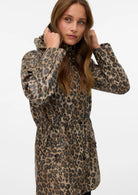 Vero Moda Giacca Invernale Donna Malou Marrone Animalier 10330969 Irish Cream VERO MODA