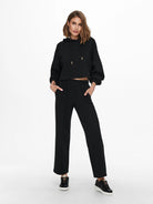 Only ONLPOPTRASH-SUKI Loose Fit Pantaloni a gamba larga Donna Nero 15235076 Black ONLY