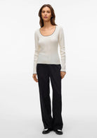Vero Moda Pullover Donna Nina Bianco Panna 10331331 Birch W. BLACK VERO MODA