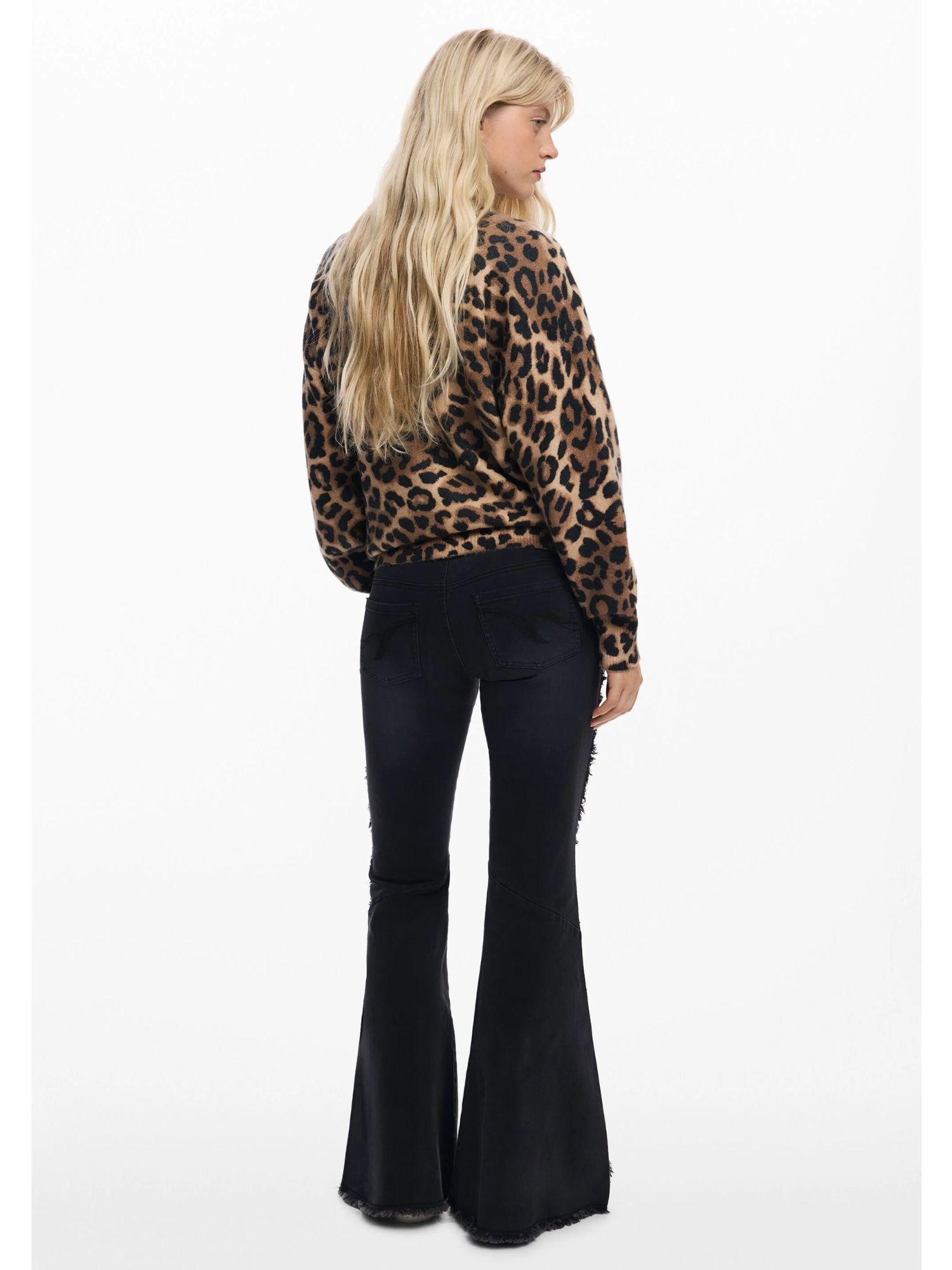 Desigual Maglione Minnie animalier Donna Marrone 25WWJF43 6001 DESIGUAL