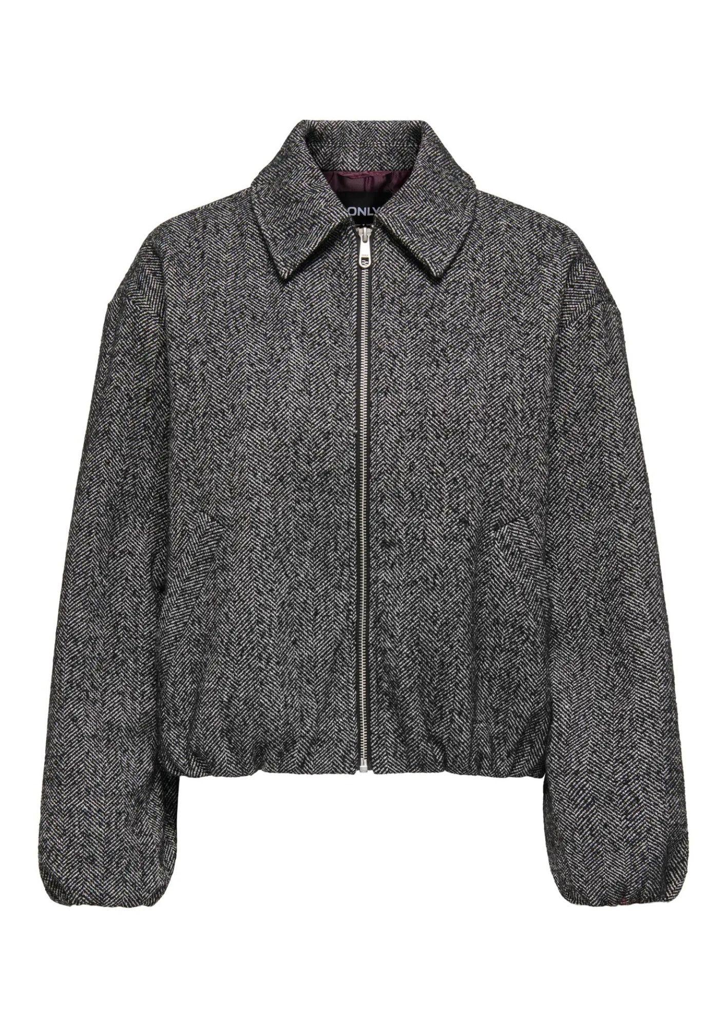 Only Giacca Invernale Donna Alberte Nera 15349212 Black Herringbone ONLY