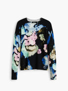 Desigual Maglione disegnato da Mr. Christian Lacroix Donna Blu 25WWJF46 5025 DESIGUAL