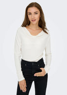 Jacqueline De Yong Maglia Donna Ester Bianca 15359915 Cloud Dancer JACQUELINE DE YONG