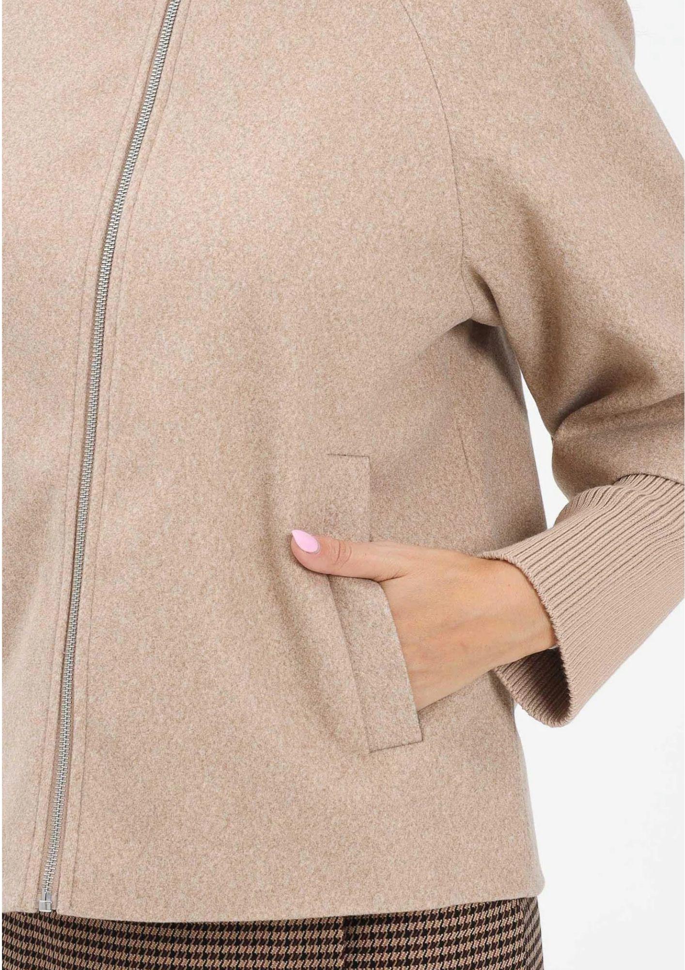 Jacqueline De Yong Giacca Invernale Donna Memory Beige 15353907 Camel MELANGE WITH WHITE JACQUELINE DE YONG