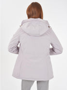 Yes Zee Cappotto Softshell con Cappuccio e Coulisse Donna Grigio Perla O088 M200 0819 YES ZEE