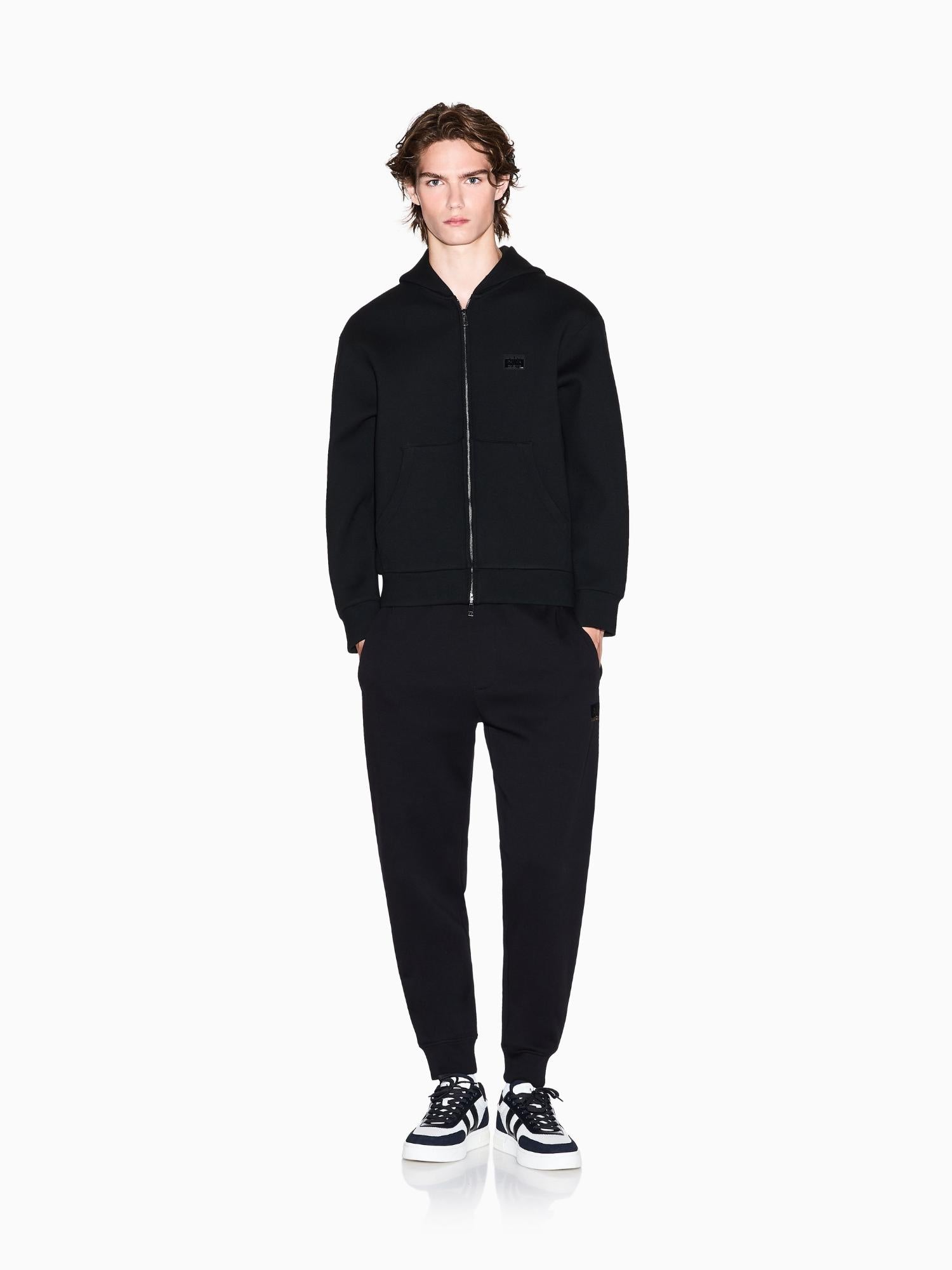 Armani Exchange Pantaloni Uomo jogger in cotone felpato Nero XM001886 AF10818 MC004 ARMANI EXCHANGE