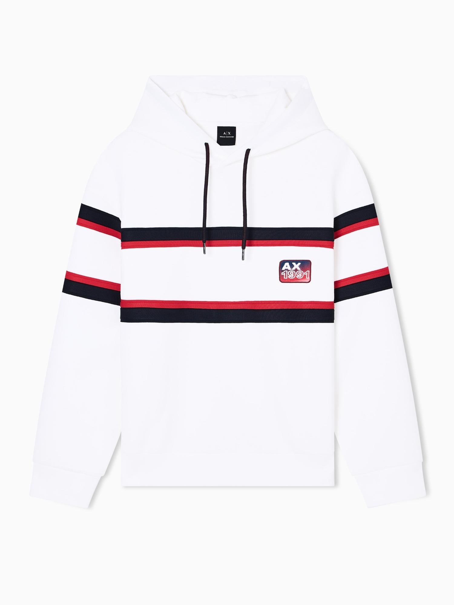 Armani Exchange Felpa con Cappuccio Uomo Bianca XM001398 AF13047 U0009 ARMANI EXCHANGE