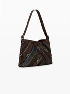 Desigual Borsa a spalla media con cuciture Donna Marrone 25WAXPAB 6075 DESIGUAL