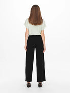 Jacqueline De Yong JDYGEGGO Wide Leg Fit Pantaloni a gamba larga Donna Nero 15208430 Black BLACK BUTTONS JACQUELINE DE YONG
