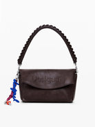 Desigual Borsa effetto camoscio logo 3D medio Donna Marrone 25WAXP70 6009 DESIGUAL