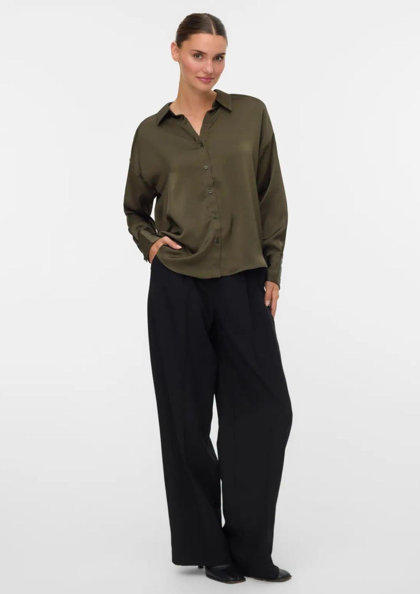 Vero Moda Camicia Donna Livia Verde 10338188 Green VERO MODA
