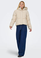 Jacqueline De Yong Giacca Invernale Donna Wonder Crema 15353998 Moonbeam JACQUELINE DE YONG