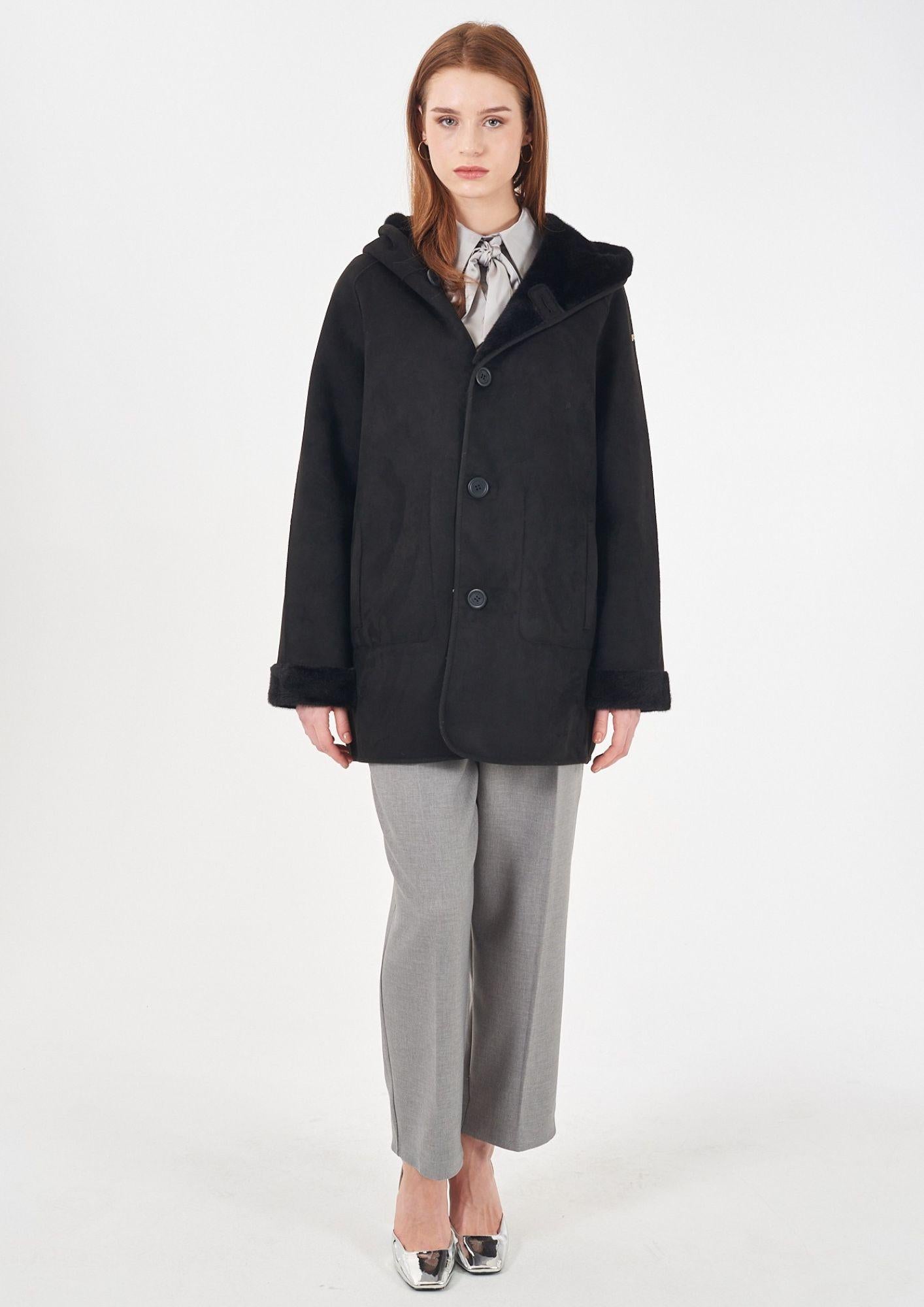 Yes Zee Cappotto Donna Nero O026 KV00 0801 YES ZEE