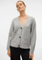 Vero Moda Cardigan Donna Boom Grigio 10320457 Light Grey Melange VERO MODA