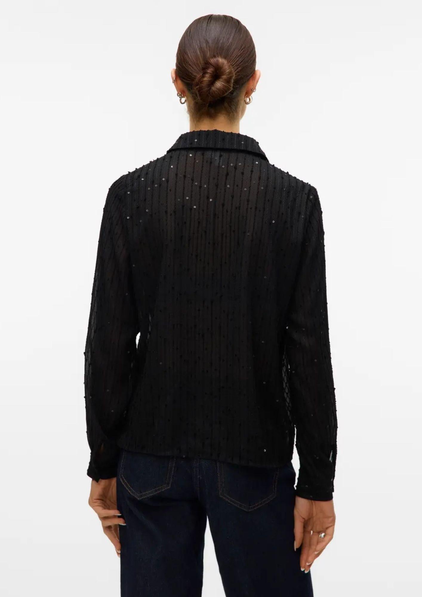 Vero Moda Camicia Donna Finola Nera 10332551 Black VERO MODA