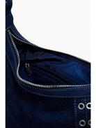 Desigual Borsa di jeans con fibbie media Donna Blu 25WAXD24 5008 DESIGUAL