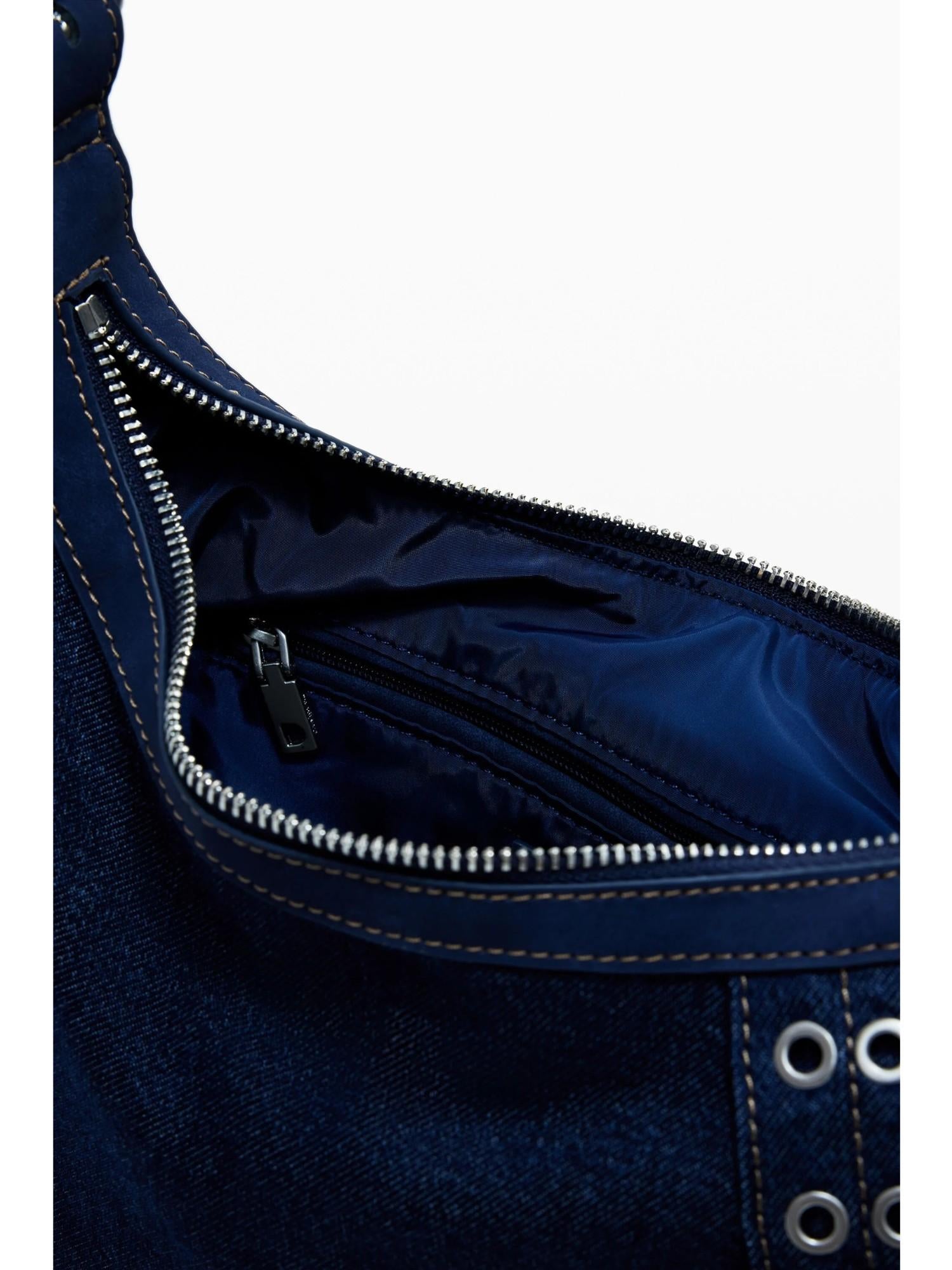 Desigual Borsa di jeans con fibbie media Donna Blu 25WAXD24 5008 DESIGUAL