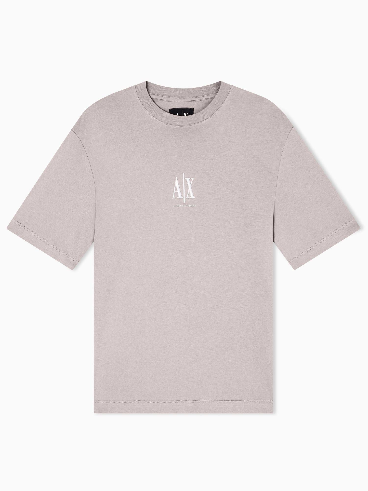 Armani Exchange T-Shirt con logo ricamato Uomo Beige XM000363 AF12308 U6107 ARMANI EXCHANGE