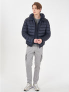Yes Zee Giubbino Trapuntato Cappuccio staccabile Uomo Blu J838 QG00 0713 YES ZEE