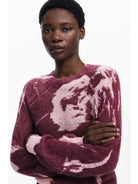 Desigual Maglione texture Arty Donna Rosso 25WWJF31 3078 DESIGUAL
