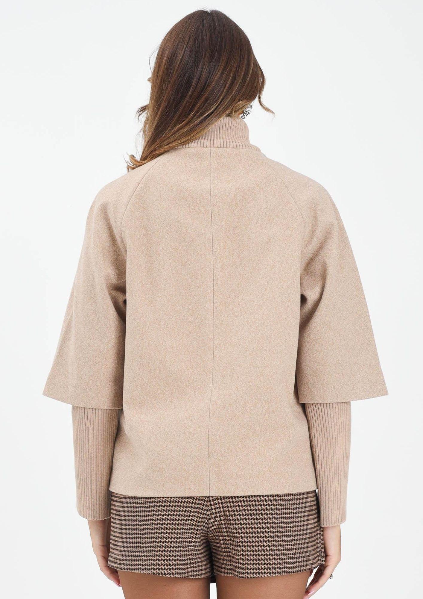 Jacqueline De Yong Giacca Invernale Donna Memory Beige 15353907 Camel MELANGE WITH WHITE JACQUELINE DE YONG