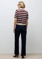 Aware Maglione Donna Sikita Bianco Betulla a Righe 10329594 Birch ZINFANDEL VERO MODA