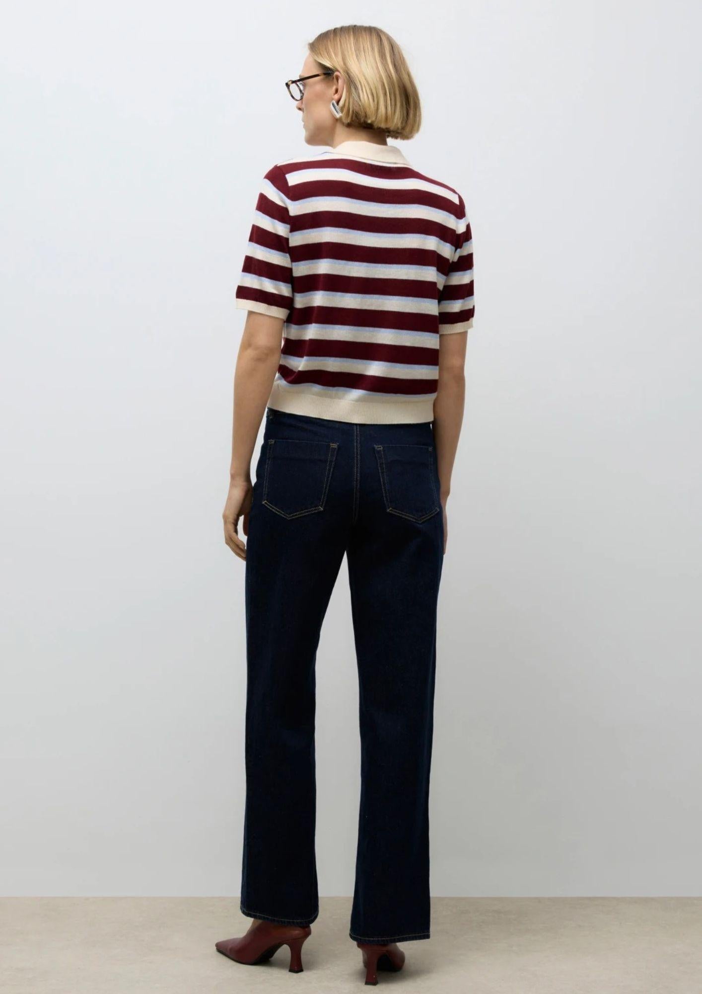 Aware Maglione Donna Sikita Bianco Betulla a Righe 10329594 Birch ZINFANDEL VERO MODA