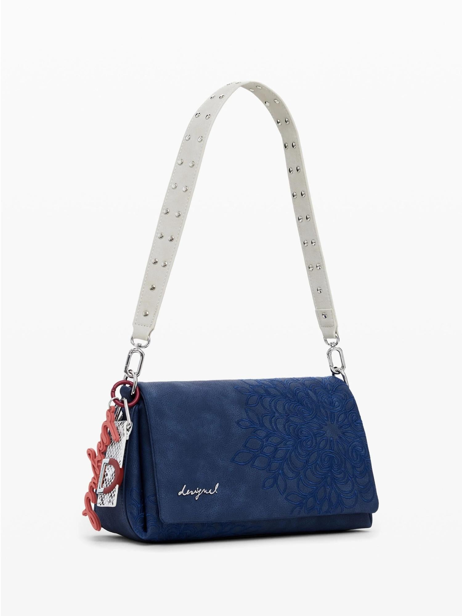 Desigual Borsa a tracolla piccola con rilievo mandala Donna Blu 25WAXPBF 5031 DESIGUAL