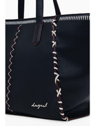 Desigual Borsa shopper grande con cuciture Donna Nero 25WAXP95 2000 DESIGUAL