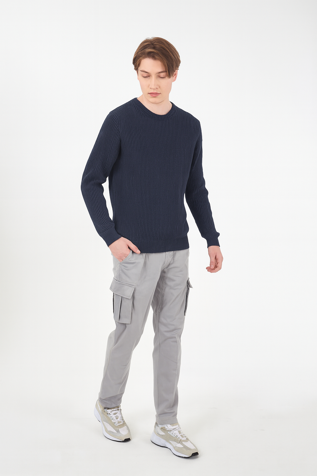 Yes Zee Maglia Girocollo Uomo Blu M805 HN00 0713 YES ZEE