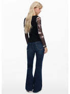 Desigual Maglietta con maniche in chiffon Donna Nero 25WWTK30 2000 DESIGUAL