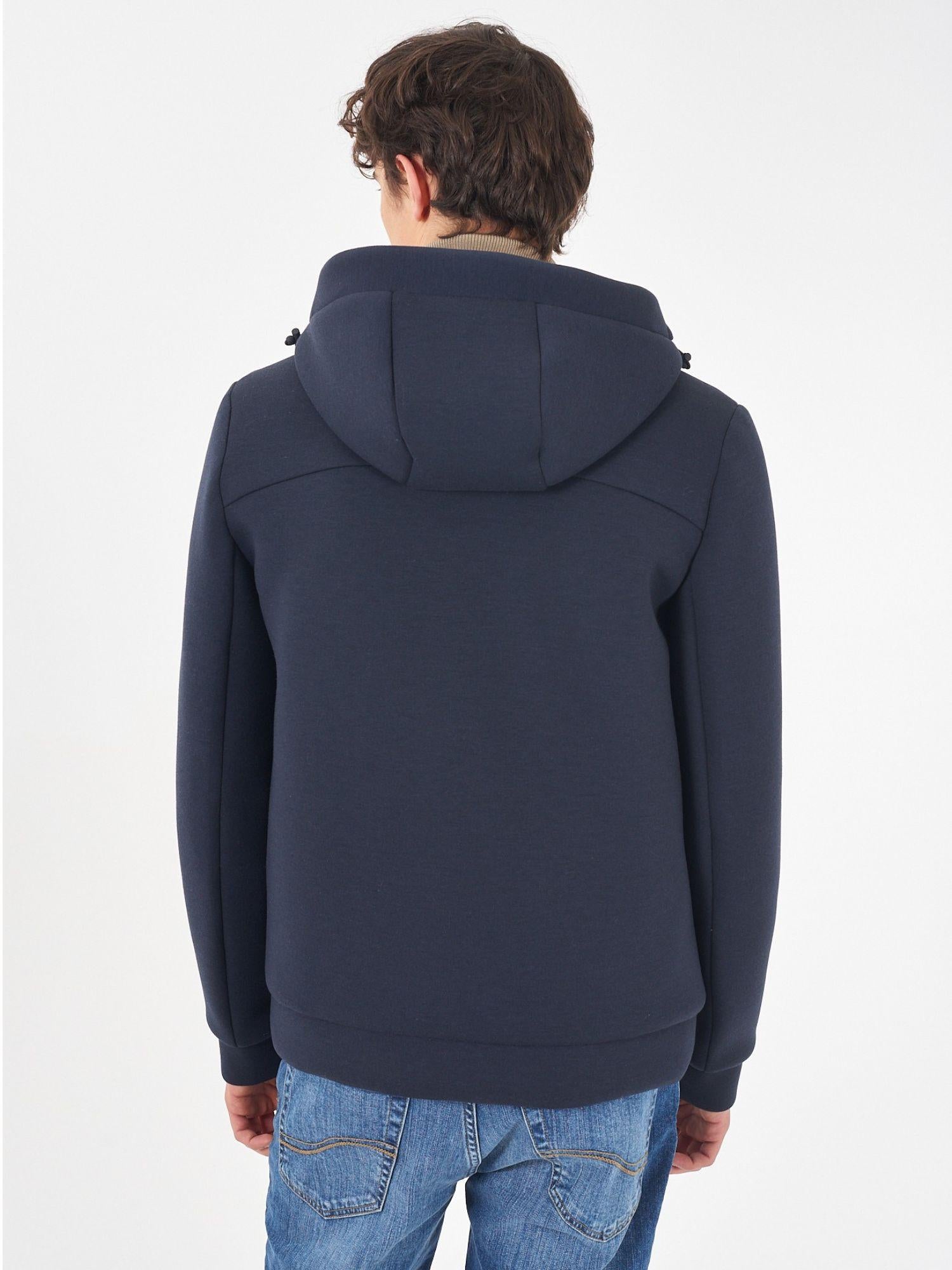 Yes Zee Giubbino con cappuccio Uomo Blu J818 QC00 0713 YES ZEE