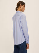 Emme Marella Camicia in popeline con dettagli di perle e strass Valda Donna Azzurro 2525116044200 001 EMME MARELLA