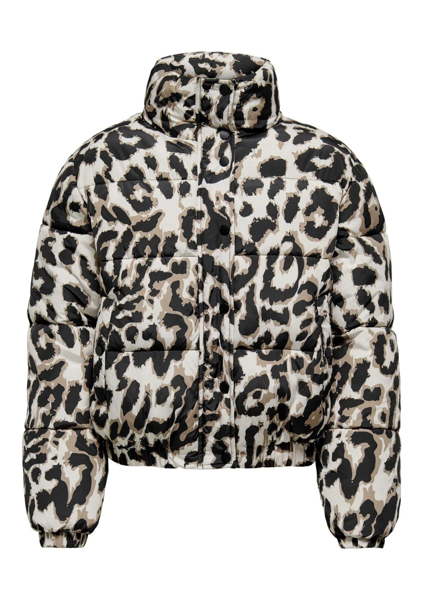 Jacqueline De Yong Giacca Invernale Donna Moon Beige Animalier 15353988 Moonbeam TIGERS EYE-BLACK LEO JACQUELINE DE YONG