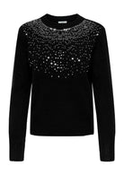 Jaqueline De Yong Pulover Donna Amina Nero 15359708 Black DTM SEQUINS JACQUELINE DE YONG