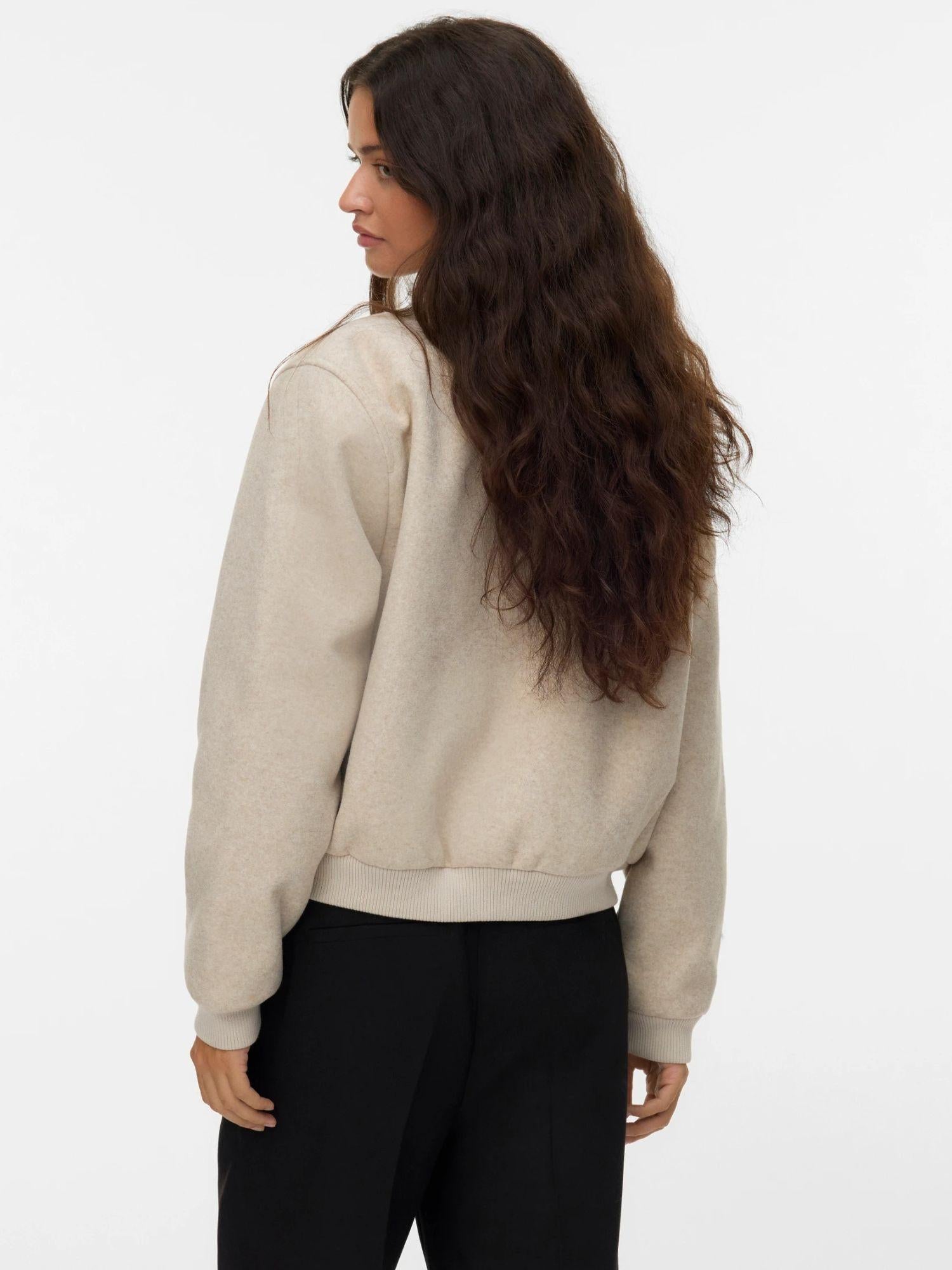 Vero Moda Giacca Invernale Donna Fortune Beige 10331816 Oatmeal melange VERO MODA