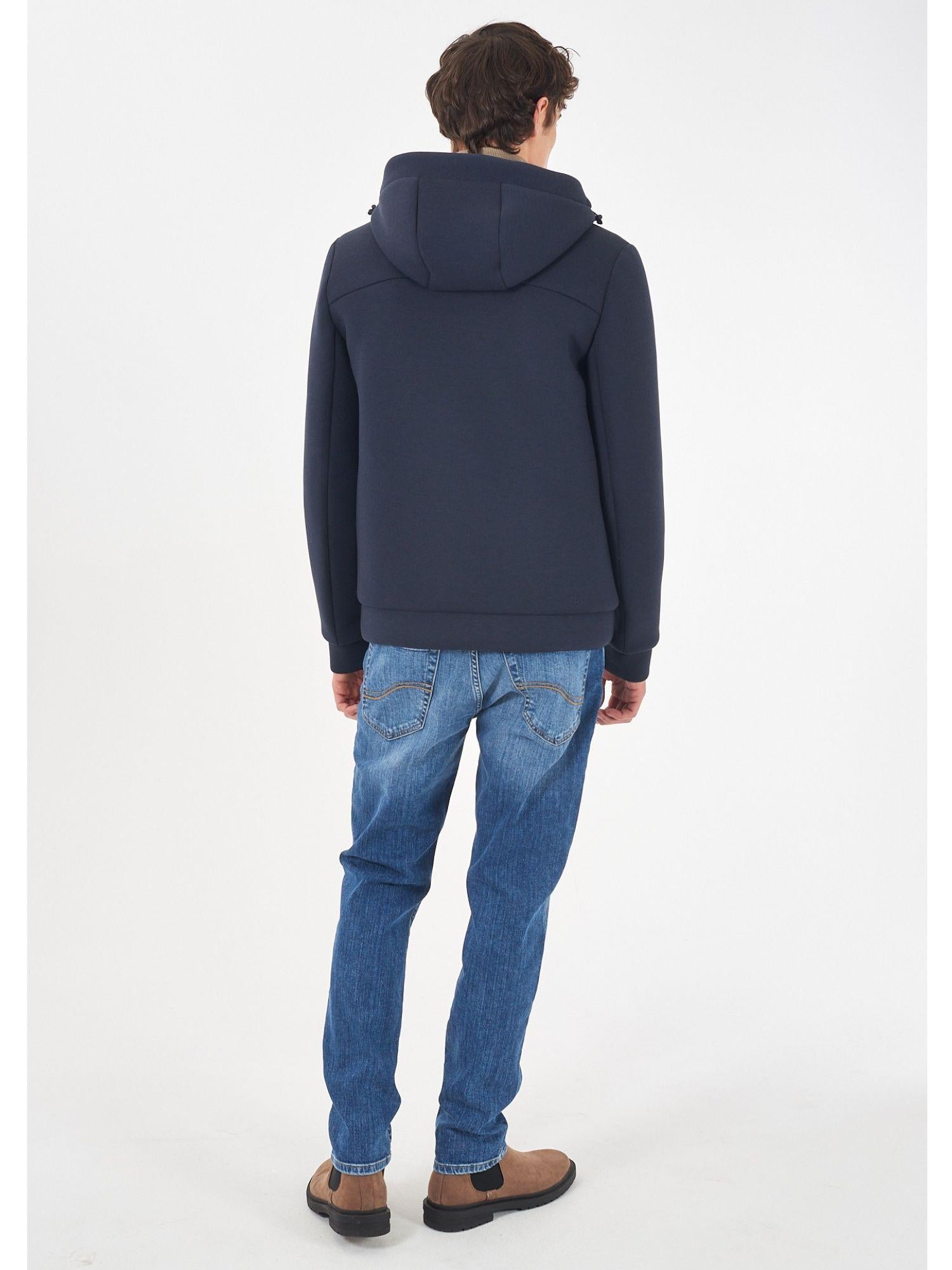 Yes Zee Giubbino con cappuccio Uomo Blu J818 QC00 0713 YES ZEE