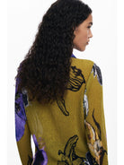 Desigual Maglietta abbottonata disegnata da Mr. Christian Lacroix Donna Verde 25WWTK35 4010 DESIGUAL