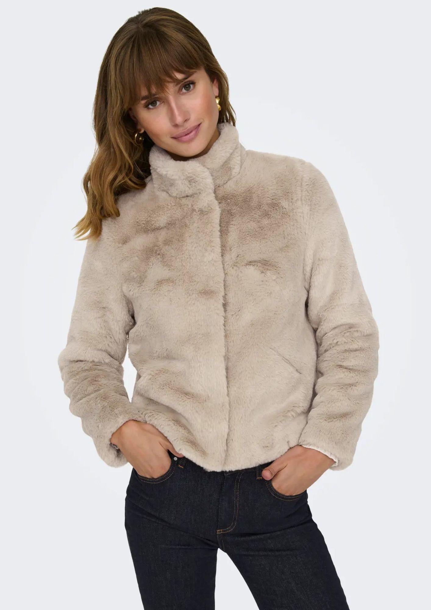 Only Giacca Invernale Donna Onlnewvida Beige 15295423 Humus ONLY
