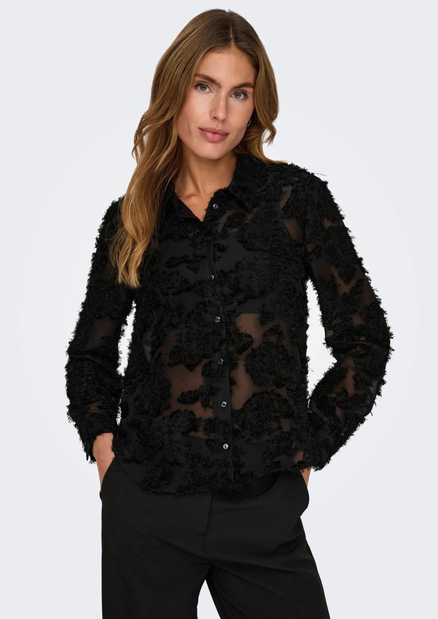 Jacqueline De Yong Camicia Donna Maya Nera 15332572 Black JACQUELINE DE YONG