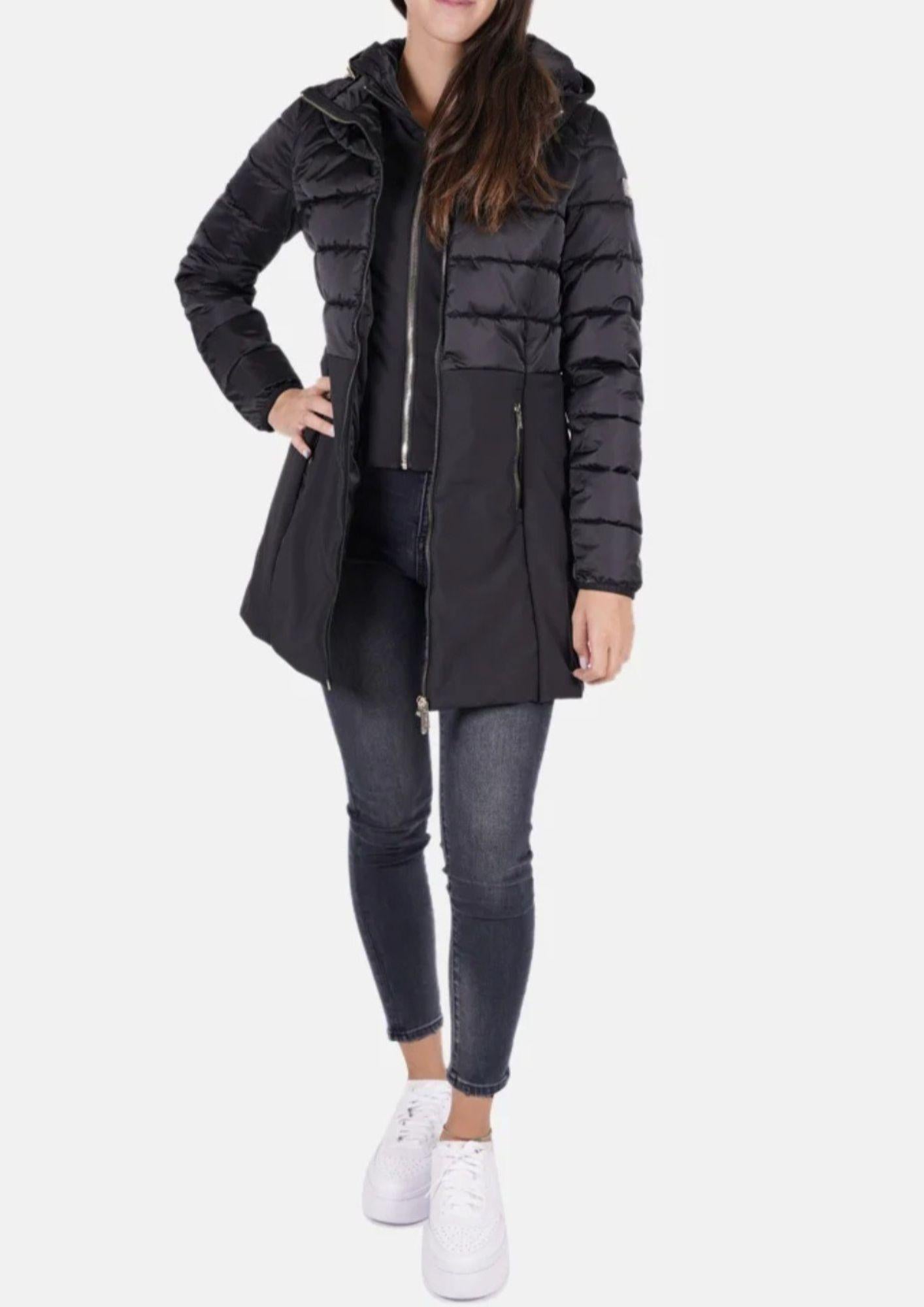 Yes Zee Cappotto Invernale Donna Nero O003 M800 0801 YES ZEE
